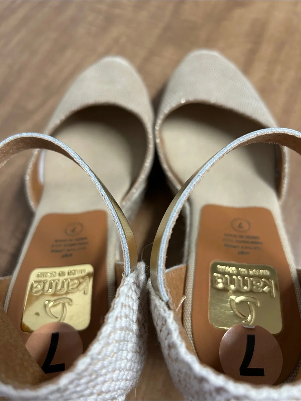 KANNA Spain Metallic Snakeskin Espadrille Wedge Sandal 7⁠ M EU 37 O